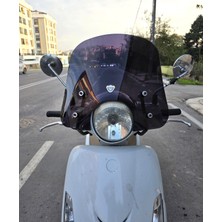 Motocam Sym Fiddle Iıı 125 Ön Cam 2016-2022 Model 44CM Siyah Renkli Aparatsız