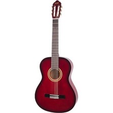 Hakay Kırmızı Sunburst Klasik Gitar Sapı, Çelik Destekli 1/2 Boyut