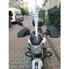 Motocam Bajaj V15 Ön Cam 2017-2018 Model 57CM Şeffaf Renkli 4mm