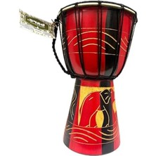 Hakay Ahşap Djembe Otantik Çalgı, 30 Cm, Mahoni Ağacı, Keçi Derisi, Darbuka Davul