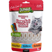 3 Adet Jungle Kedi Krema Mix Ödül Maması 9X14 G