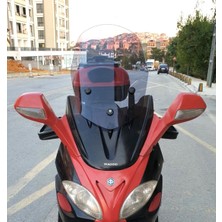 Motocam Piaggio X9 250 Ön Cam 2004-2006 Model 49CM Füme Renkli 4mm