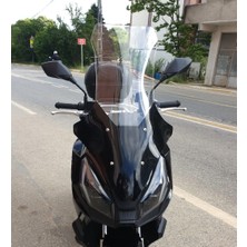 Motocam Kanuni Seha 125 Ön Cam 2022-2026 Model 78CM Şeffaf Renkli 4mm Uzun