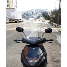 Motocam Piaggio Beverly 250 Ön Cam 2005-2007 Model 53CM Şeffaf Renkli 4mm Uzun