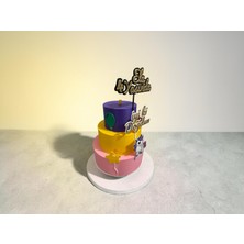 3D Tasarım Unicorn Konseptli 3 Katlı Maket Pasta Seti