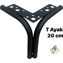Eymen Meral Aksesuar T 20 cm Siyah Metal Ayak (Vidalar Dahildir) Koltuk Kanepe Vestiyer Tv Ünitesi Baza Komidin Şifonyer Vb. Ürünler Için Şık ve Kaliteli Malzemedir