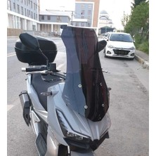 Motocam Motolüx Wow 150  Ön Cam 2023-2026 Model 65CM Siyah Renkli 4mm Orta Boylu