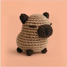 Hakay El Yapımı Amigurumi Kapibara Örgü Seti, Kahverengi