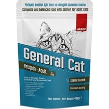 2 Adet Jazzy General Cat Yetişkin Kedi Maması Somonlu 400 gr
