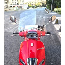 Motocam Küba Grace 125 Ön Cam 2023-2026 Model 42CM Şeffaf Renkli  Aparatsız