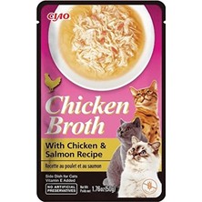 Ciao Chicken Broth Tavuk Sulu ve Somonlu Kedi Çorbası 50 gr