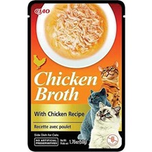 Ciao Chicken Broth Tavuk Sulu ve Tavuklu Kedi Çorbası 50 gr