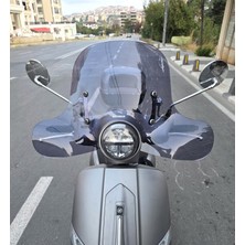 Motocam Mondial Exon 125 Ön Cam 2023-2026 Model 39CM Füme Renkli 4mm Elcikli Aparatsız