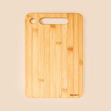 Bambum Stan Orta Çift Yüzey Bambu Çelik Kesme Tahtası - Açık Kahverengi / Gri