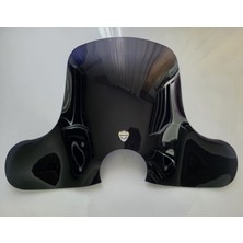 Motocam Sym Fiddle Iv 125 Ön Cam 2023-2024 Model 53CM Siyah Renkli Elcikli Aparatsız