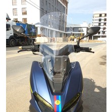 Motocam Rks Vieste 249 Ön Cam 2022-2026 Model 75CM Şeffaf Renkli 4mm Uzun