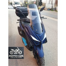 Motocam Arora Max T Easy 125 Ön Cam 2022-2026 Model 55CM Füme Renkli 4mm Kısa