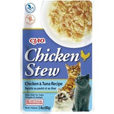 4 Adet Ciao Chicken Stew Tavuk Güveç ve Ton Balıklı Pate 40 gr