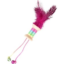 Hakay Renkli Tüylü Zilli Kedi Oyuncağı; Eğlenceli Oyuncak