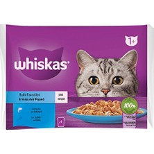 2 Adet Whiskas Pouch Balıklı Kedi Maması 4'lü Paket