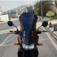 Motocam Kawasaki Kle 500 Ön Cam 2005-2008 Model 58CM Siyah Renkli 4mm Uzun