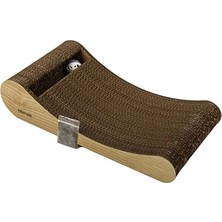 Hakay Ahşap Kedi Tırmalama Kartonları, Zilli ve Doğal Kedi Otu ile Eğlenceli