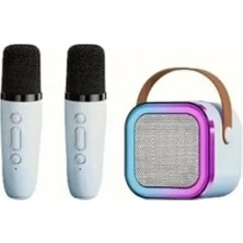 Hakay Çift Mikrofonlu Kablosuz Bluetooth Hoparlör - Rgb Efektli, 5 Ses Modu