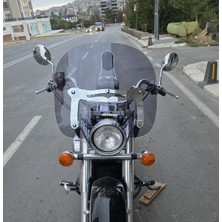 Motocam Honda Shadow 750 Ön Cam 1999-2010 Model 45CM Füme Renkli 4mm Aparatsız