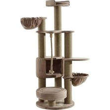 Hakay Lüks Kedi Tırmalama ve Dinlenme Ağacı, Bej Renkli