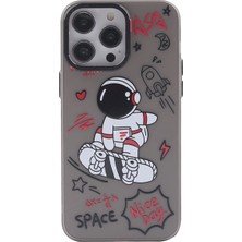 Raftan Topla Iphone 14 Pro Kılıf Prada Desenli Kapak - Prada Siyah - 1