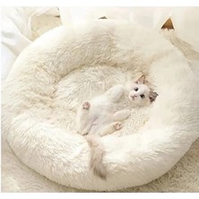 Hakay Beyaz Polar Kedi Yatağı, Yumuşak ve Rahat Uyku Alanı Sunar