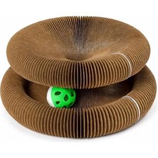 Hakay Akordeon Tasarımlı Katlanabilir Kedi Tırmalama Oyuncağı, Zeka Geliştirici