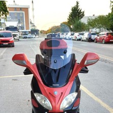 Motocam Piaggio X9 250 Ön Cam 2004-2006 Model 49CM Şeffaf Renkli 4mm