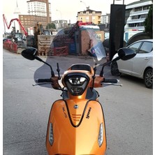 Motocam Yuki Gelato 150 Ön Cam 2023-2026 Model 43CM Füme Renkli 4mm Aparatsız