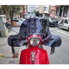 Motocam Arora Malibu 125 Ön Cam 2017-2026 Model 39CM Siyah Renkli 4mm Elcikli Aparatsız