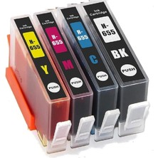 Hp Deskjet Ink Advantage 3525 / 4615 / 4625 / 5525 / 6525 Yazıcılara Uyumlu 655XL Muadil Kartuş Seti