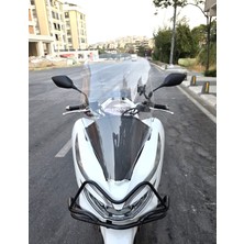 Motocam Honda Pcx Ön Cam 2018-2020 Model 65CM Şeffaf Renkli 4mm Orta Boylu