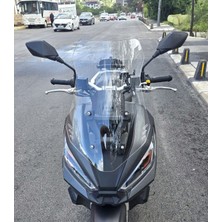 Motocam Kanuni Seha 125 Ön Cam 2022-2026 Model 55CM Şeffaf Renkli 4mm Kısa