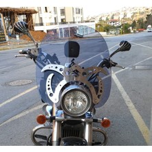 Motocam Suzuki Vl 800 Ön Cam 2004-2016 Model 61CM Füme Renkli 4mm Aparatsızdır