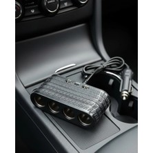 Zenvia Araç Içi Güç Dağıtıcı 4 Çakmaklık 2 USB 1 Type C Şarj Ünitesi