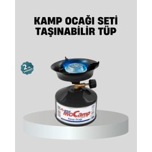 Zenvia Taşınabilir Kamp Ocağı Seti Pişirme Alanı Ayarlanabilir Alev