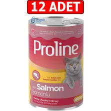 Proline Somonlu Kedi Konservesi 400GR 12ADET Yaş Mama