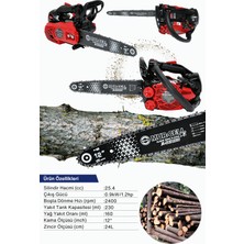 Mur-Cell HRC2510 Benzinli Testere Hızar Motoru Ağaç Odum Dal Budama Kesme Testeresi 25CC