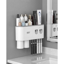 Esranın Dünyası Duvara Monte Diş Fırçası Tutucu Otomatik Çift Dispenserli Çok Fonksiyonlu RSHPS34-ESRDNS