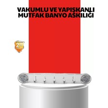 Zenvia Vakumlu ve Yapışkanlı Mutfak Banyo Askılığı 5 Bölmeli Pratik Düzenleyici