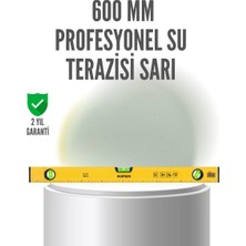 Zenvia 600 mm Su Terazisi Sarı Dayanıklı Gövde Hassas Ölçüm