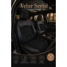 Trobus Bmw 2 Serisi Gran Coupe 2020 ve Sonrası Bel Destekli Tay Tüyü Koltuk Kılıfı Velar Serisi Siyah Mavi