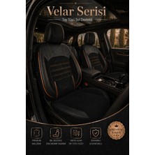 Trobus Toyota Corolla Hb ve Auris 2007 ve Sonrası  Siyah Ta Bel Destekli Tay Tüyü Koltuk Kılıfı Velar Seris