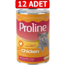 Proline Tavuklu Kedi Konservesi 400GR 12ADET Yaş Mama