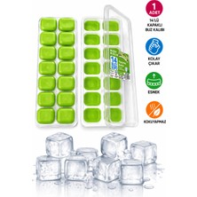 Evolis Kitchen 14 Bölmeli  Yapışmaz Silikon Bas Çıkar Buzluk Buz Kalıbı 1 ADET(25X10)